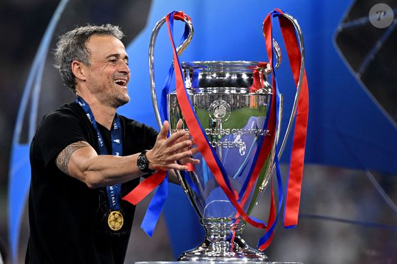 Luis Enrique - Le PSG remporte la Ligue Des Champions 2025, pour la première fois de son histoire, face à l'Inter Milan (5-0) à l'Allianz Arena de Munich, le 31 mai 2025.
Image Sport/PsnewZ/Bestimage