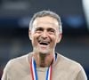 L'entraîneur espagnol du Paris Saint-Germain, Luis Enrique, célèbre la victoire du PSG lors de la finale de la Coupe de France de football entre le Paris Saint-Germain (PSG) et le Stade de Reims au Stade de France à Saint-Denis, au nord de Paris, le 24 mai 2025. Photo par Raphael Lafargue/ABACAPRESS.COM