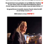 "Merci merci merci pour tous vos messages de soutien. Un grand merci aux pompiers et au SAMU des Yvelines. Je vais mieux mais suis impardonnablement déçue d’avoir loupé notre beau rendez-vous de Saint-Brieuc."

Véronique Sanson s'exprime après sa prise en charge.
