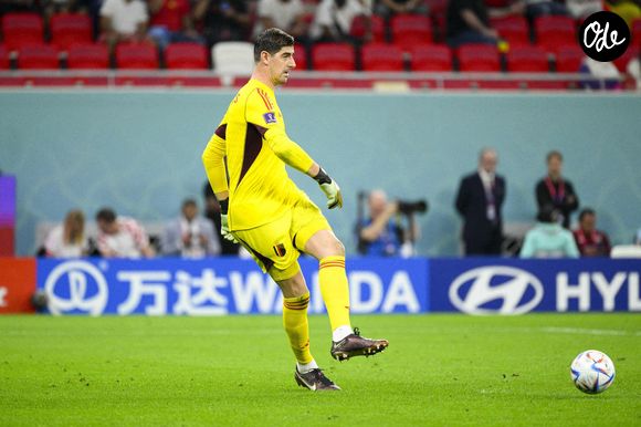 Thibaut Courtois (BEL) lors du match de football du groupe F opposant la Belgique à la Croatie dans le cadre de la Coupe du monde, au stade Ahmad Bin Ali à Doha, au Qatar, le 1er décembre 2022.

© Jean-Baptiste Autissier/Panoramic/Bestimage