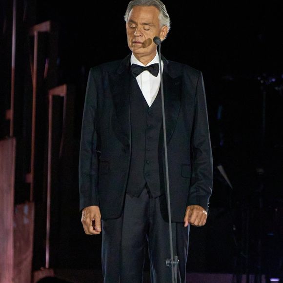 Andrea Bocelli à la soirée concert "Grace for the World" au Vatican le 13 septembre 2025 ; un concert unique sur la place Saint-Pierre. Backgrid UK/ Bestimage
