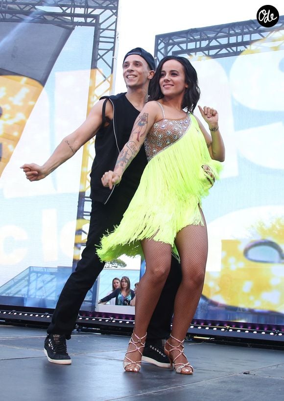 Alizée et son compagnon Grégoire Lyonnet - Spectacle "Danse avec les stars" lors du 55ème Festival de Télévision de Monte-Carlo à Monaco, le 14 juin 2015.  © Denis Guignebourg / Bestimage