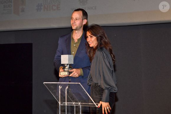 Benjamin Lavernhe et Nathalie Benoin - Soirée de clôture de la 3e édition du Festival Cinéroman à Nice, le 24 octobre 2021. © Bruno Bebert / Bestimage