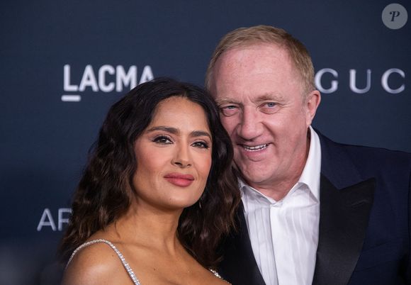Salma Hayek Pinault et François-Henri Pinault - Les célébrités assistent à la soirée "Lacma Art / Film Gala" à Los Angeles, le 5 novembre 2022. © Zuma Press / Bestimage