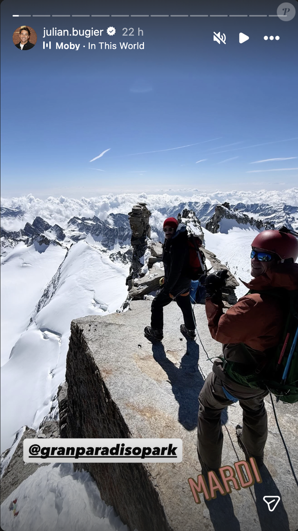 Julian Bugier a partagé des images de son séjour au ski. Capture d'écran Instagram