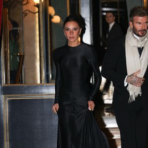 Victoria et David Beckham quittent leur hôtel à Paris   Backgrid USA / Bestimage