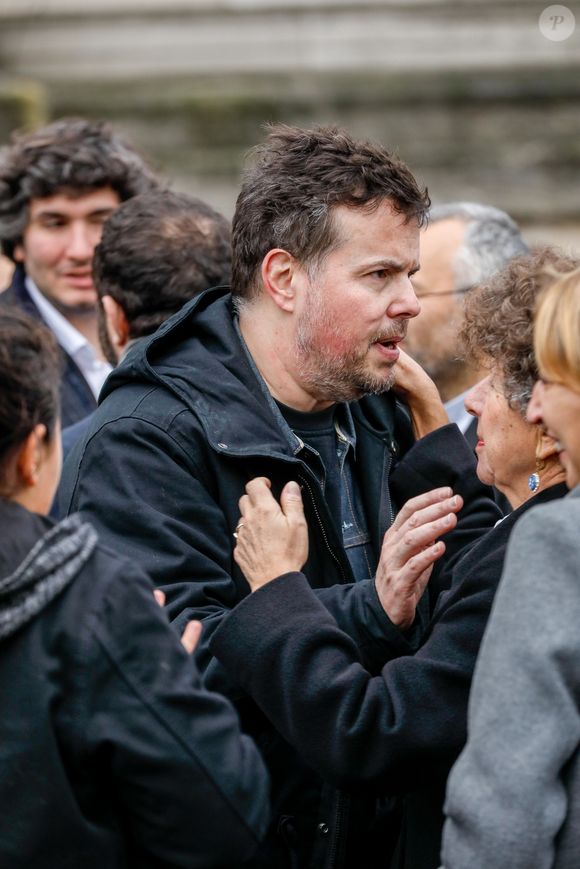 Nicolas Demorand - Obsèques de Sébastien Demorand à la Coupole du crématorium du cimetière du Père-Lachaise à Paris, France, le 31 janvier 2020.
Crédit : AGENCE / BESTIMAGE
