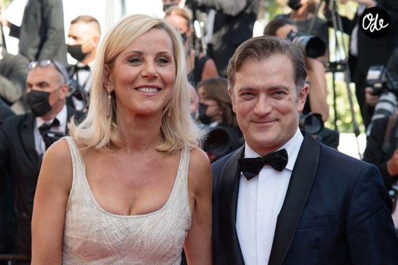 Laurence Ferrari et Renaud Capuçon assistent à la première du film "Benedetta" dans le cadre du 74e Festival international du film de Cannes, à Cannes, en France, le 9 juillet 2021. Photo : Aurore Maréchal/Abaca