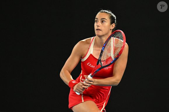Caroline Garcia (FRA) lors de son match du premier tour de l'Open d'Australie 2025 au Melbourne Park à Melbourne, Australie, le 13 janvier 2025. Photo par Corinne Dubreuil/ABACAPRESS.COM