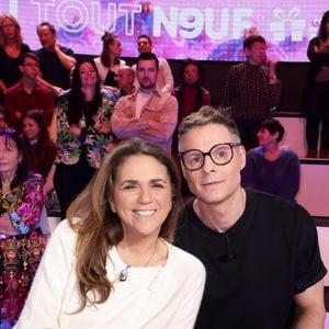Exclusif - Valérie Bénaïm, Matthieu Delormeau sur le plateau de l'émission TBT9 (Tout beau tout n9uf) présentée par C.Hanouna et diffusée en direct sur W9 à Paris le 1er décembre 2025. © Jack Tribeca / Bestimage