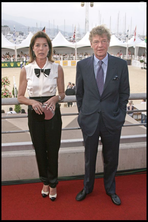 Caroline de Monaco et le prince Ernst de Hanovre à la soirée de Gala du 15e jumping international de Moanco. 

©JUNIOR / BESTIMAGE