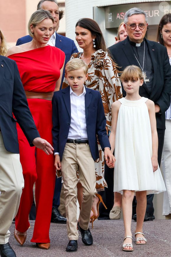 Traditionnel Pique Nique des Monégasques "U Cavagnetu" dans le Parc princesse Antoinette, en présence du prince de Monaco et de la princesse Charlene accompagnés par leurs enfants le prince Jacques de Monaco, marquis des Baux, et La princesse Gabriella de Monaco, comtesse de Carladès, à Monaco, le 7 septembre 2024. © Claudia Albuquerque/Bestimage