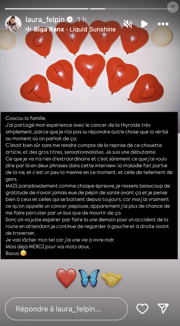 Le message Laura Felpin.