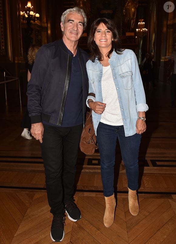 Estelle Denis et son compagnon Raymond Domenech - Les célébrités à la première de l'escape game grandeur nature "Inside Opéra" au Palais Garnier à Paris, France, le 4 juin 2018.© Veeren/Bestimage