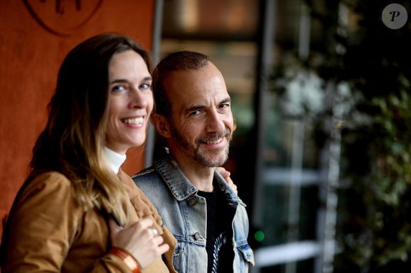 Calogero et son ex-compagne Marie Bastide au village des internationaux de tennis de Roland Garros le jour de la finale homme Nadal / Djokovic à Paris le 11 octobre 2020.
© Dominique Jacovides / Bestimage