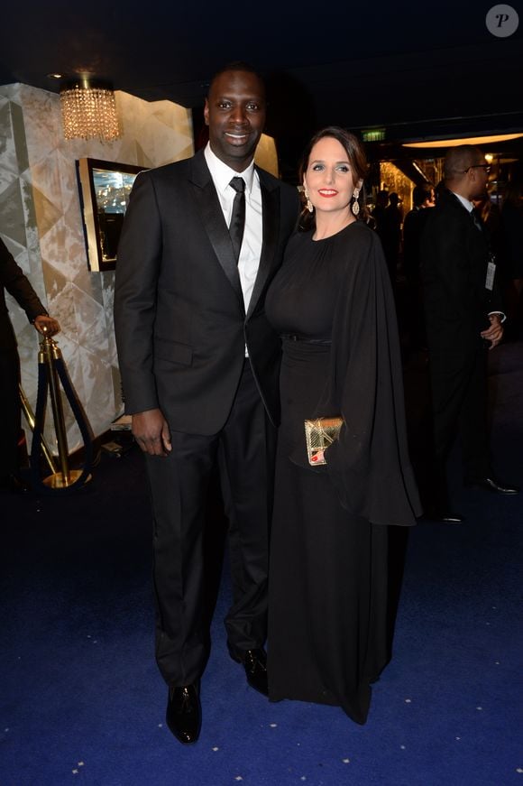 Semi-Exclusif - Omar Sy et sa femme Hélène - 11ème cérémonie des Globes de Cristal au Lido à Paris, le 30 janvier 2017. © Rachid Bellak/Bestimage