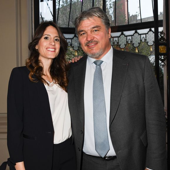 Exclusif - David Douillet et sa femme Vanessa Carrara lors du dîner de gala caritatif pour l'association Autistes Sans Frontières à l'hôtel Marcel Dassault à Paris, France, le 18 avril 2019. © Coadic Guirec/Bestimage