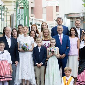 Le prince Albert II de Monaco, La princesse Charlène de Monaco avec leurs enfants le prince Jacques de Monaco, marquis des Baux et la princesse Gabriella de Monaco, comtesse de Carladès et Mélanie-Antoinette de Massy au 'Pique-nique des Monégasques’, Monaco.6 septembre 2025 © Olivier Huitel/Pool Monaco/Bestimage