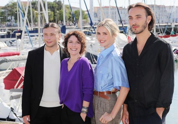 Lucien Belves, Elsa Lunghini, Sabine Perraud, Galaad Quenouillere - Photocall de la série "Ici tout commence" lors de la 26ème Edition du Festival de la Fiction de La Rochelle. Le 14 septembre 2024
© Patrick Bernard / Bestimage