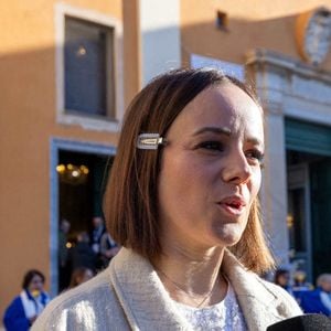 Alizée - Le Pape François est arrivé à la cathédrale Santa Maria Assunta d’Ajaccio où il a été accueilli par des chants corses interprétés par des artistes insulaires avant d’entrer dans l’édifice pour s’adresser au clergé autour de la prière de l’Angelus.  Ajaccio, Corse, France, le 15 décembre 2024. Photo by Shootpix/ABACAPRESS.COM