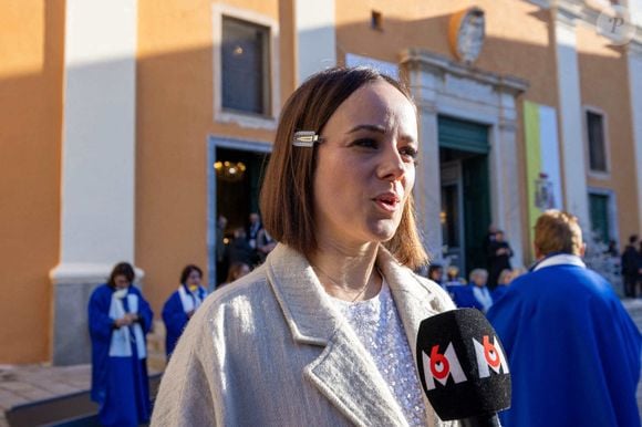 Alizée - Le Pape François est arrivé à la cathédrale Santa Maria Assunta d’Ajaccio où il a été accueilli par des chants corses interprétés par des artistes insulaires avant d’entrer dans l’édifice pour s’adresser au clergé autour de la prière de l’Angelus.  Ajaccio, Corse, France, le 15 décembre 2024. Photo by Shootpix/ABACAPRESS.COM