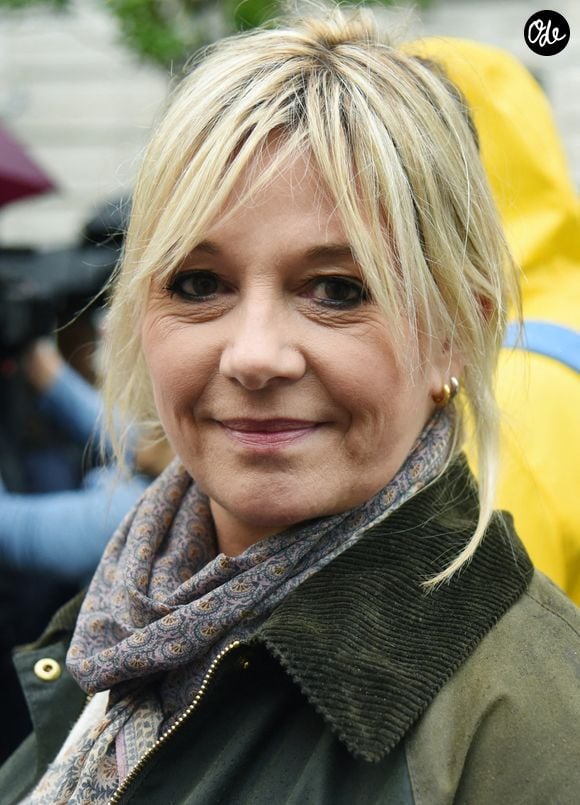 Flavie Flament participe à un rassemblement en soutien à Lyhanna devant le palais de justice de Paris, pour dénoncer l'inaction de la justice face aux violences faites aux femmes et aux enfants. France, le 8 juin 2026. Photo d'Alain Apaydin/ABACAPRESS.COM