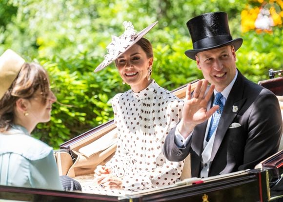 Le prince William et Kate Middleton lors du Royal Ascot à l'hippodrome d'Ascot dans le Berkshire, Royaume Uni.
Photo : Backgrid UK / Bestimage