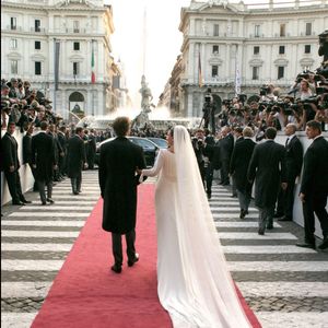 Mariage du prince Emmanuel-Philibert de Savoie et de Clotilde Courau à la basilique Sainte-Marie-des-Anges à Rome le 25 septembre 2003  © AGENCE / BESTIMAGE