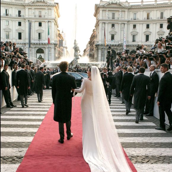 Mariage du prince Emmanuel-Philibert de Savoie et de Clotilde Courau à la basilique Sainte-Marie-des-Anges à Rome le 25 septembre 2003  © AGENCE / BESTIMAGE
