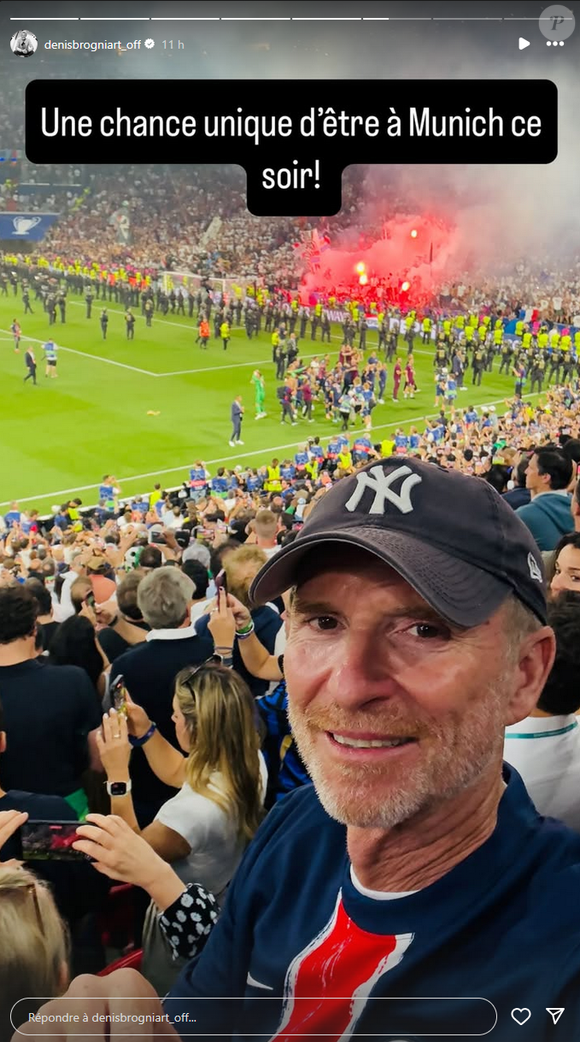 Denis Brogniart au stade du Munich en Allemagne pour la finale de la Ligue des Champions remportée par le PSG face à l'Inter Milan le 31 mai 2025 © Instagram