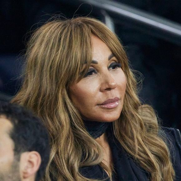 Cathy Guetta - Célébrités assistent au match de Ligue des champions entre le PSG et Manchester City (4-2) au Parc des Princes à Paris le 22 janvier 2025. © Cyril Moreau/Bestimage