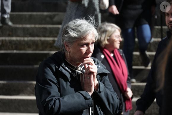 Eva Darlan assistant à la cérémonie d'enterrement du réalisateur français Yves Boisset à l'église Saint Roch à Paris, France, le 11 avril 2025. Photo by Nasser Berzane/ABACAPRESS.COM