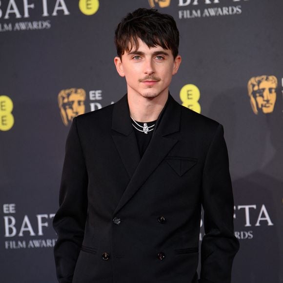 Timothée Chalamet - Photocall de la 78ème cérémonie des British Academy Film Awards (EE BAFTA) au Royal Albert Hall à Londres, le 16 février 2025. © GOFF  / BESTIMAGE