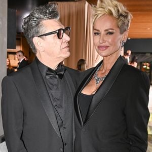 Marc Lavoine et sa compagne Adriana Karembeu à la soirée du Beauty Ball 2026 au château de Bratislava, en Slovaquie, le 16 janvier 2026. © ProfiMedia/Bestimage