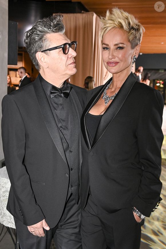 Marc Lavoine et sa compagne Adriana Karembeu à la soirée du Beauty Ball 2026 au château de Bratislava, en Slovaquie, le 16 janvier 2026. © ProfiMedia/Bestimage