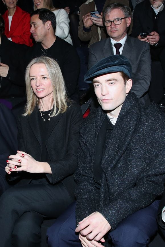 Delphine Arnault et Robert Pattinson  au FrontRow du défilé Dior Homme à l'École-Militaire lors de la semaine de la mode masculine automne/hiver 2025-2026 à Paris, France, le 24 janvier 2025. © Bertrand Rindoff/Bestimage