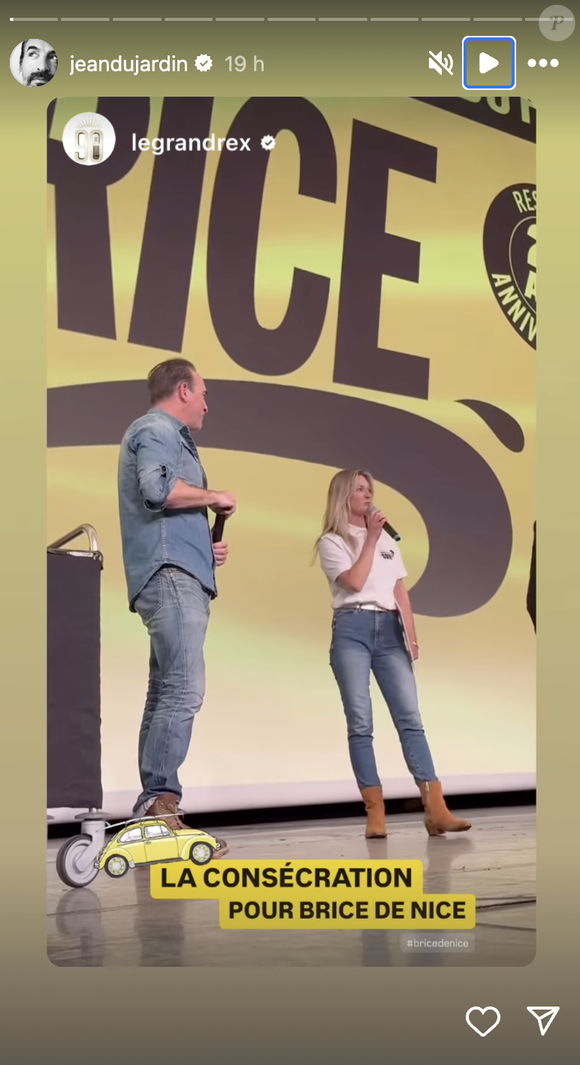 Nathalie Péchalat n'était pas de la partie et s'amusait ailleurs

Jean Dujardin fête les 20 ans de "Brice de Nice" au Grand Rex, à Paris, le 6 avril 2025 Instagram @jeandujardin