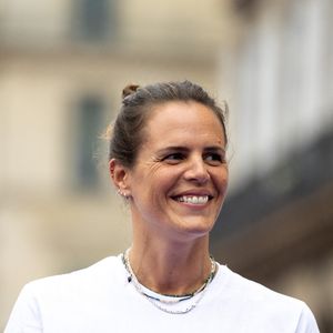 Laure Manaudou dans le cadre de la première édition de la Fête du sport sur la place de l'Hôtel-de-Ville à Paris, France, le 14 septembre 2025.  Photo par Alexis Jumeau/ABACAPRESS.COM
