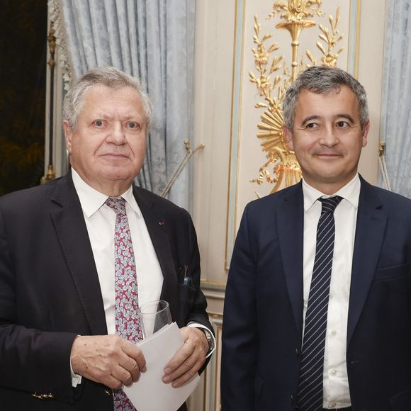 Jean Veil et Gérald Darmanin - Dîner de La Revue des Deux Mondes au Cercle Interalliée avec en invité d’honneur Gerald Darmanin, Paris, France, le 3 novembre 2025. Les salons du Cercle Interallié ont fait salle comble ce soir-là, réunissant de nombreuses personnalités du monde de la politique, des affaires, du droit, de la culture ou encore de la diplomatie, venues écouter le garde des Sceaux. 
© Jack Tribeca / Bestimage