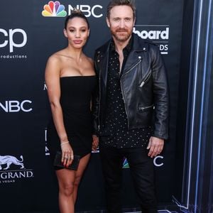 David Guetta et sa compagne Jessica Ledon à la soirée des "Billboard Music Awards 2019" au MGM Grand Garden Arena à Las Vegas. Le 1er mai 2019 (Backgrid USA / Bestimage).