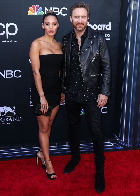David Guetta et sa compagne Jessica Ledon à la soirée des "Billboard Music Awards 2019" au MGM Grand Garden Arena à Las Vegas. Le 1er mai 2019 (Backgrid USA / Bestimage).