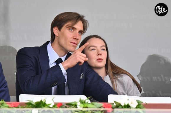 La princesse Alexandra de Hanovre et son fiancé Ben-Sylvester Strautmann - La famille princière assiste à la finale du Rolex Monte-Carlo Masters au Monte-Carlo Country Club de Monaco le 12 avril 2026.

© Bruno Bebert / Bestimage