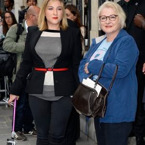 Josiane Balasko et sa fille Marilou Berry - Arrivee des people au defile de mode Haute-Couture Automne-Hiver 2013/2014 "Jean-Paul Gaultier" au Grand Palais a Paris. Le 3 juillet 2013. © AGENCE / BESTIMAGE