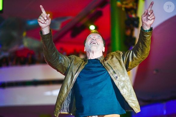 Arnold Schwarzenegger lors de l'événement Netflix "Tudum" à la Biennale d'Ibirapuera à São Paulo, Brésil, le 16 juin 2023.

© Backgrid USA / Bestimage