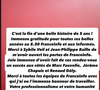 Elle a récemment annoncé son départ de la chaîne
Salhia Brakhlia annonce son départ de Franceinfo, Instagram, le 17 juin 2025