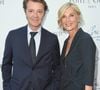 Interviewée par les journalistes de Paris Match, la maman d'Oriane (née en 1995 de son amour avec le metteur en scène et adaptateur Dominique Deschamps) a évoqué leur relation amoureuse qui ne lui a laissé que des bons souvenirs.
Michèle Laroque et son compagnon François Baroin - Soirée du 90ème anniversaire de Line Renaud sur le Bateau Potel et Chabot "Pavillon Seine" à Paris le 2 juillet 2018. © Coadic Guirec/Bestimage