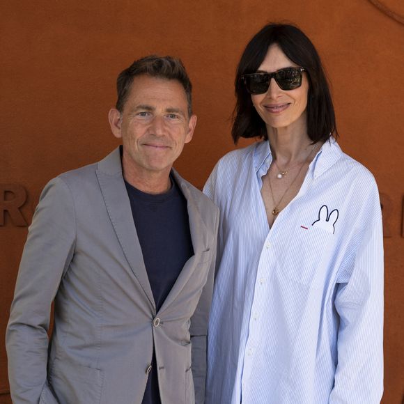 Géraldine Maillet et Daniel Riolo au village lors des Internationaux de France de Tennis de Roland Garros 2025. Paris, le 30 mai 2025. 
© Moreau / Jacovides / Bestimage