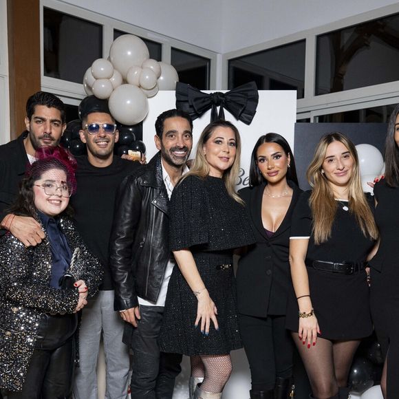 Exclusif - Magali Berdah, son mari Stéphane Teboul, Morgane MakeUp, Jazz Correia, Carla Ghebali, Guest lors de l'anniversaire surprise de M.Berdah (43 ans) au Pavillon Gravelle à Paris le 26 novembre 2024 avec tous ses amis influenceurs.

© Pierre Perusseau / Bestimage