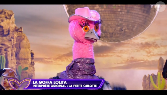 L'Autruche dans la saison 7 de "Mask Singer" sur TF1. Emission du 2 mai 2025.