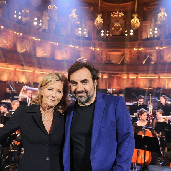 Exclusif - Claire Chazal et André Manoukian - Enregistrement de l'émission "Le Grand Echiquier : Spéciale Charles Aznavour" à l'Opéra royal de Versailles, présentée par C.Chazal et A.Manoukian, et diffusée sur France 2 le 29 mai 2025. © Guillaume Gaffiot/Bestimage